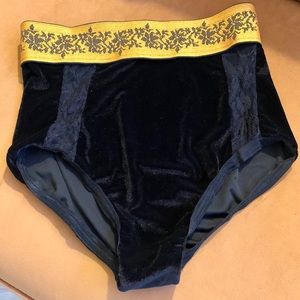 Solstice Intimates high waisted velvet bottoms
